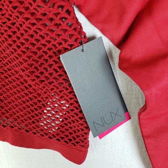 NWT Nux Active All Net Long Sleeve Top in Crimson size M/L Athleisure Yoga Gym - Picture 11 of 16